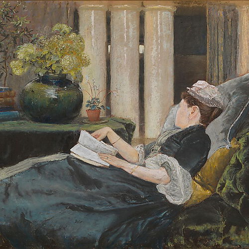 Louis C. Tiffany, Louise Tiffany, reading