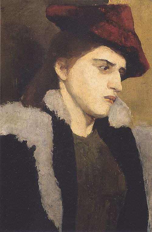 Paula Modersohn-Becker, Bildnis einer jungen Frau mit rotem Hut