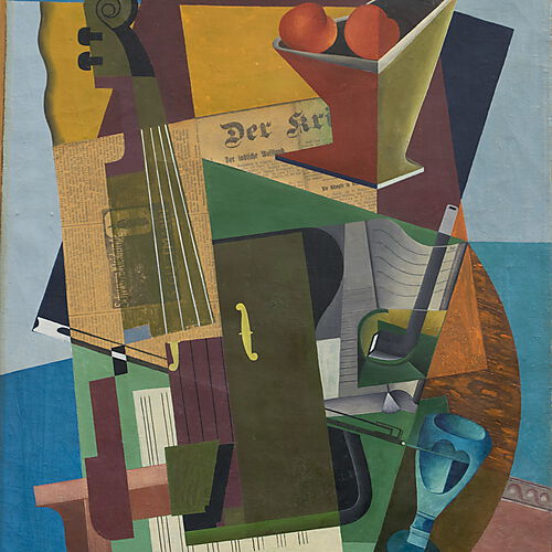 Braque, Synthetic Cubism Colle Recto