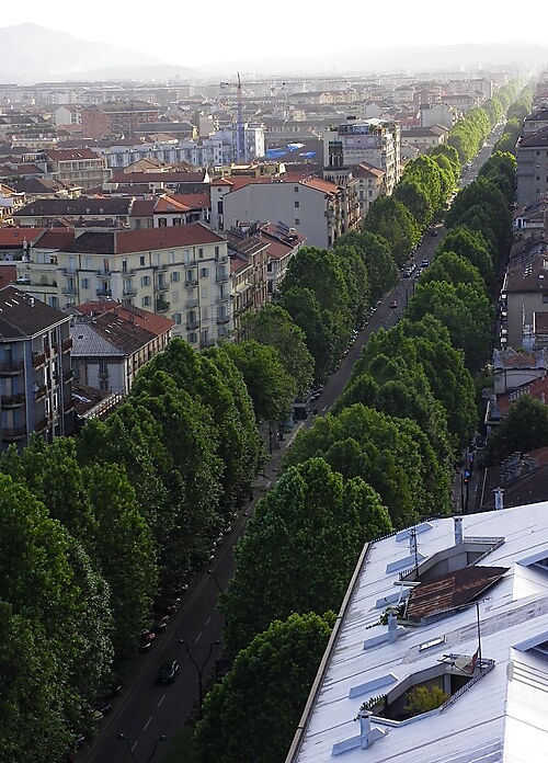 Giacomos Geburtsstadt Turins, die Corso Francia