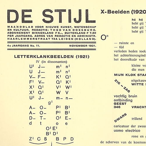 Theo van Doesburg: Zeitschrift De Stijl