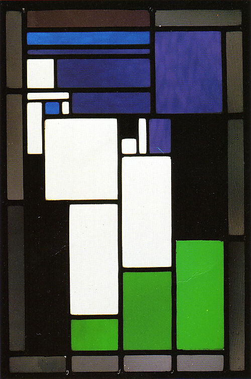 Theo van Doesburg, Stained-glass Composition Female Head