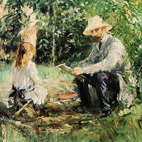 Berthe Morisot: Eugène Manet und seine Tochter im Garten