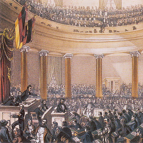 Sitzung der Nationalversammlung im Juni 1848