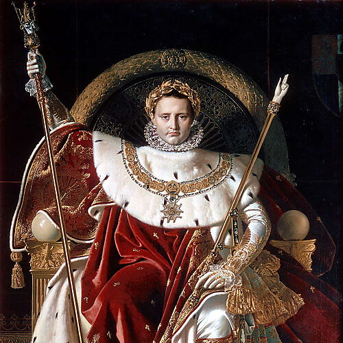 Napoleon I. auf seinem kaiserlichen Thron,