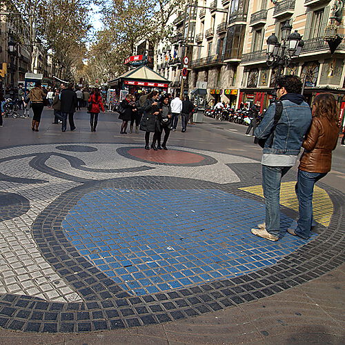 Joan Miró, Mosaik auf der Rambla in Barcelona