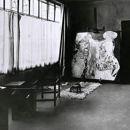 Fotografie von Gustav Klimts Atelier