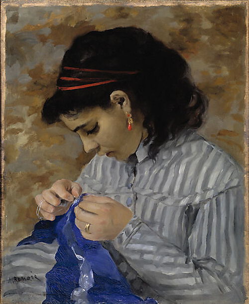 Pierre-Auguste Renoir, Lise (Tréhot) cousant