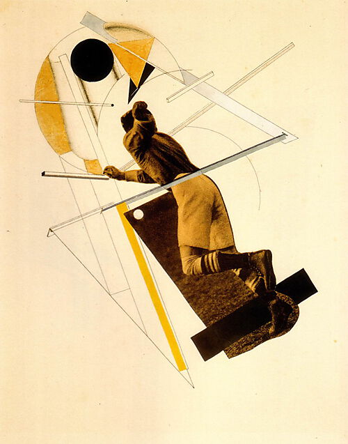 El Lissitzky, Лазарь Маркович Лисицкий (Deutsch: Fußballspieler. Collage)