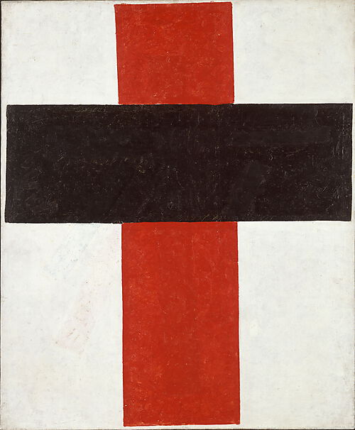 Kasimir Malewitsch, Großes Kreuz in Schwarz über Rot auf Weiß