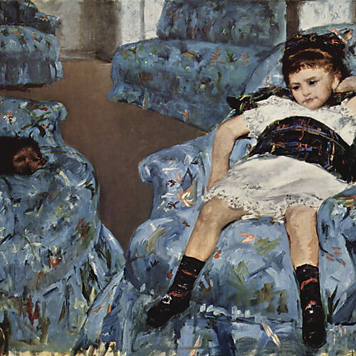 Mary Cassatt, Kleines Mädchen im blauen Fauteuil, 1878