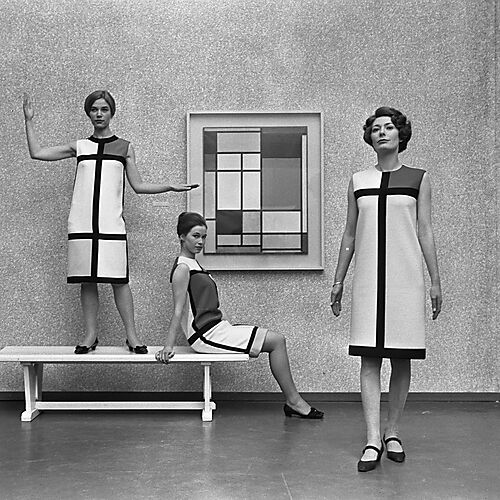 Fotografie, Mondrian-Kleider von Yves Saint Laurent