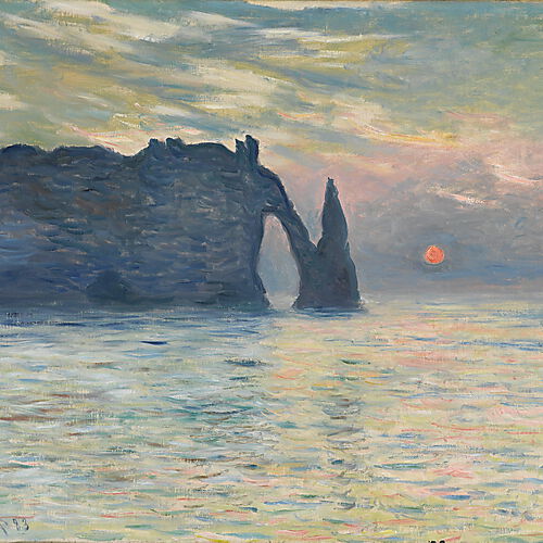 Claude Monet, Sonnenuntergang bei Etretat