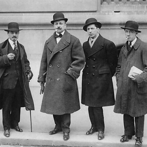 Fotografie, Luigi Russolo, Carlo Carrà, Filippo Tommaso Marinetti, Umberto Boccioni und Gino Severini Paris