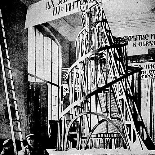 Wladimir Jewgrafowitsch Tatlin (russischer und sowjetischer Künstler, wichtiger Vertreter des Konstruktivismus, 1885-1953), Modell für das Monument für die Dritte Internationale