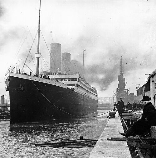 Titanic an den Docks von Southampton