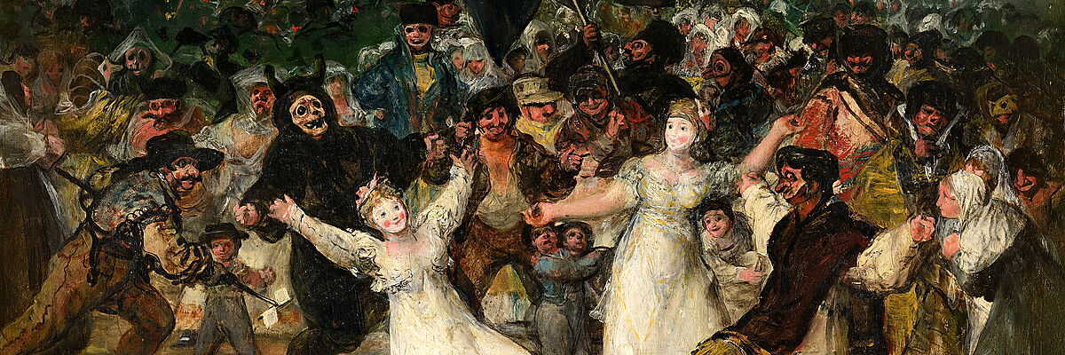 Francisco de Goya - Das Begräbnis der Sardine, Öl auf Holz, 1812-19