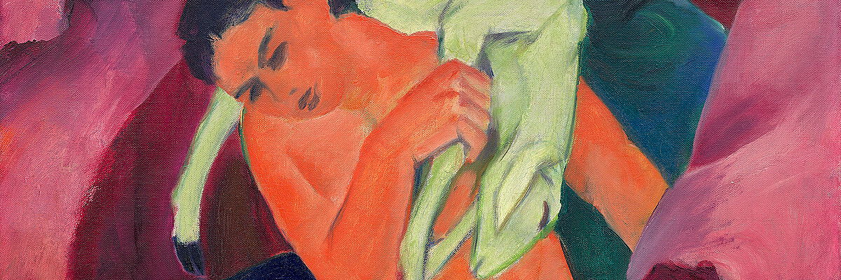 Franz Marc - Knabe mit Lamm; Der gute Hirte, Öl auf Leinwand, 1911