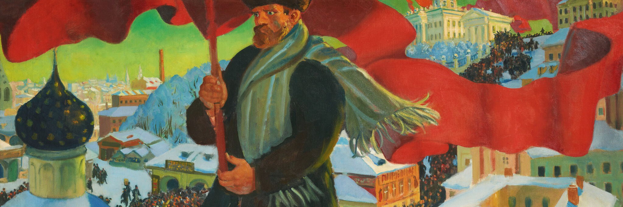 Boris Kustodijew, Der Bolschewik, 1920