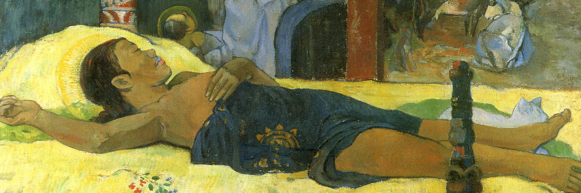 Paul Gauguin - Geburt Christi, des Gottessohnes, Öl auf Rupfen, 1896
