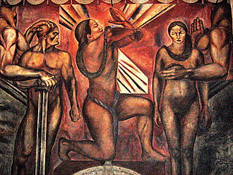 großes Fragment des Wandgemäldes „Omnisciencia“, José Clemente Orozco