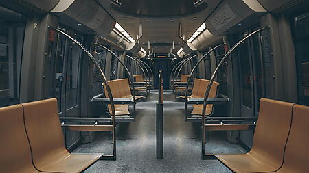 Innenansicht der Münchener U-Bahn