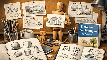 verschiedene Skizzen- und Malbücher