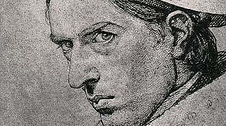 Zeichnung, Selbstporträt Friedrich Overbeck