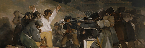 Francisco de Goyas Gemälde „Der 3. Mai 1808“ mit Gefangenen vor einem französischen Erschießungskommando