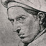 Zeichnung, Selbstporträt Friedrich Overbeck